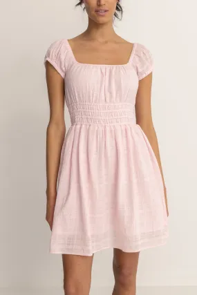 Washed Out Cap Sleeve Dress Pink