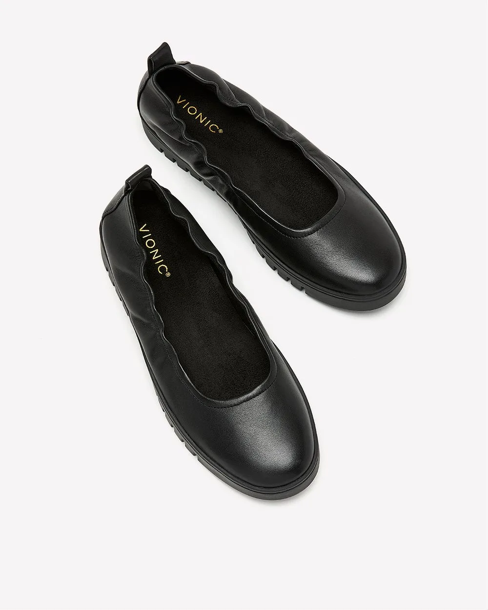 Wide-Width, Black Uptown Ballet Shoes - Vionic