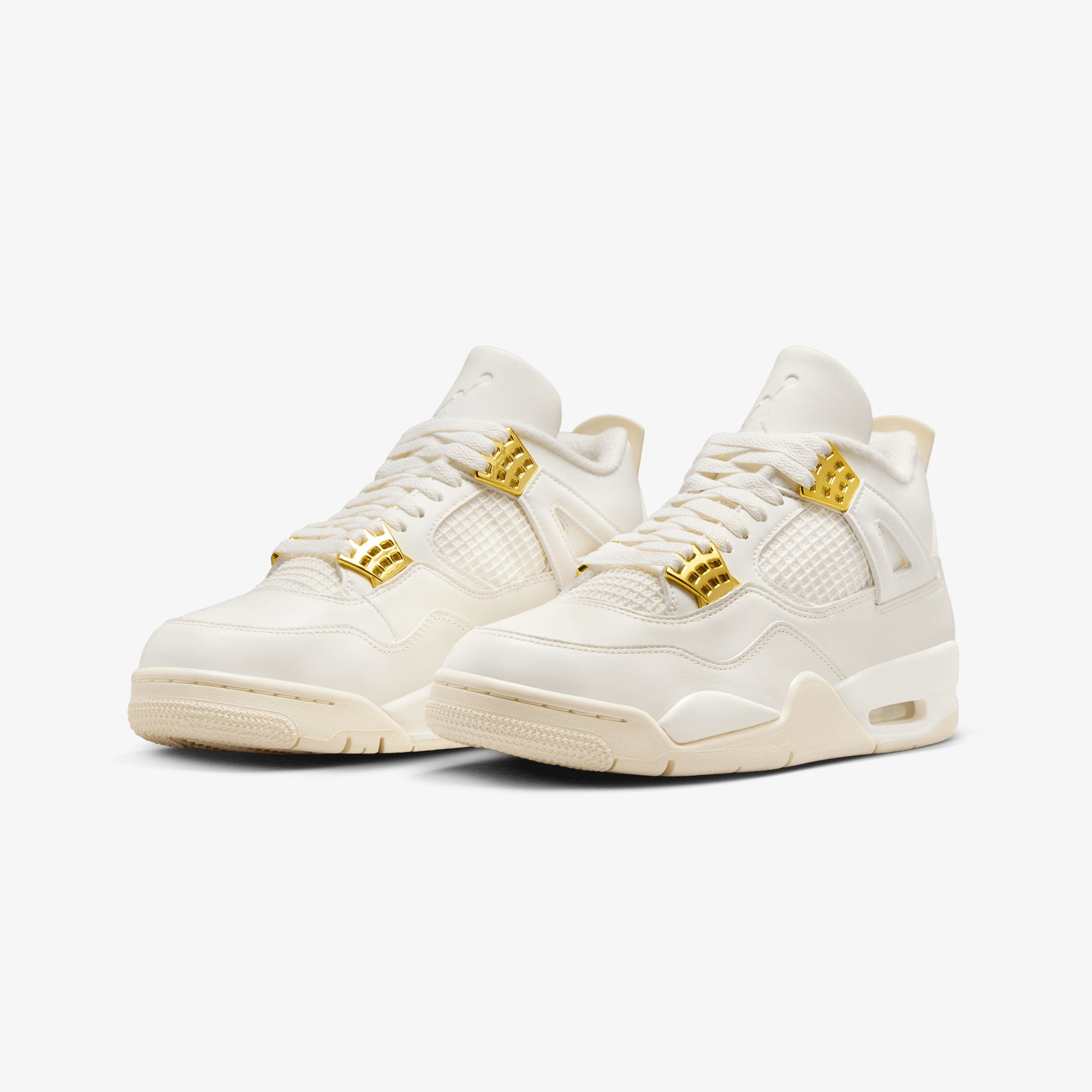 WMN'S AIR JORDAN 4 RETRO 'SAIL/METALLIC GOLD-BLACK'