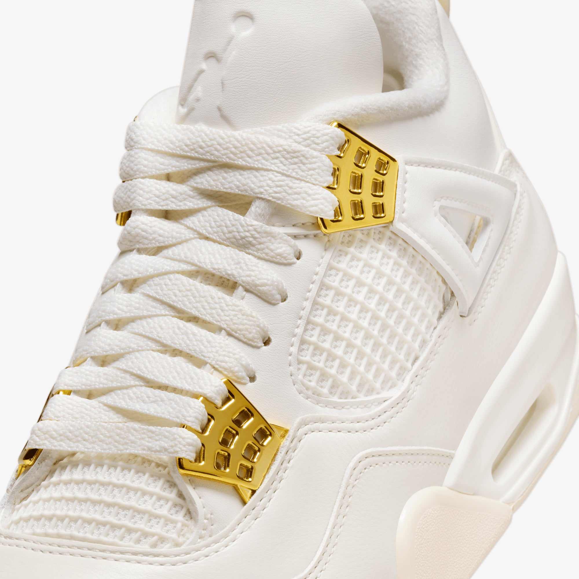 WMN'S AIR JORDAN 4 RETRO 'SAIL/METALLIC GOLD-BLACK'