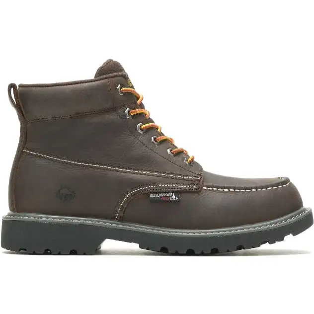 Wolverine Men's Floorhand 6 Soft Toe WP Work Boot -Coffee- W230025