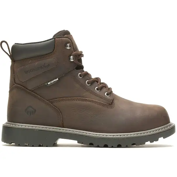 Wolverine Men's Floorhand 6 Steel Toe WP Work Boot -Brown- W231024