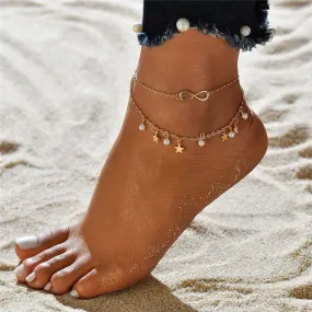 Women's Summer Vintage Round Tassel Bohemian Beads Ankle Bracelet