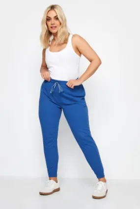 YOURS Curve Blue Elasticated Stretch Joggers